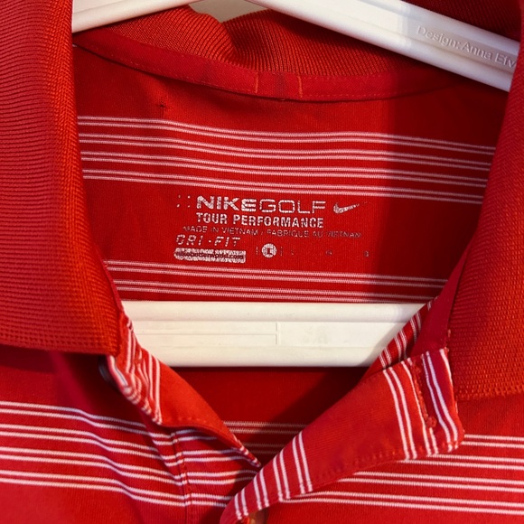 Red Striped Nike Golf Polo - Picture 3 of 5